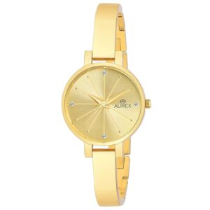 Women watches round shape golden chain